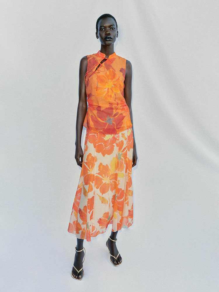 Summer Clothing New Look - 甘くてファッショナブルな中国風ノースリーブトップとホルタースカート女性の新しい夏服エレガントで淑女らしい外観