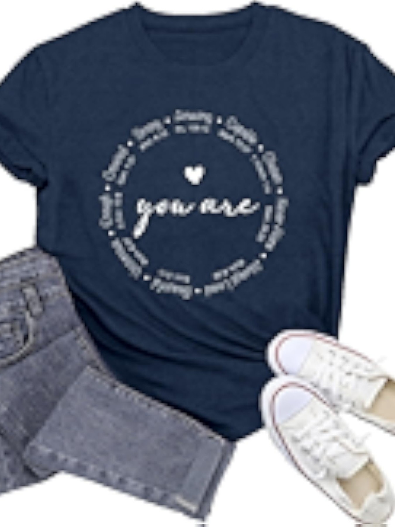 Summer Clothing Must Haves - プラスサイズの女性用半袖Tシャツ You Are Loved Always 春夏の必需品