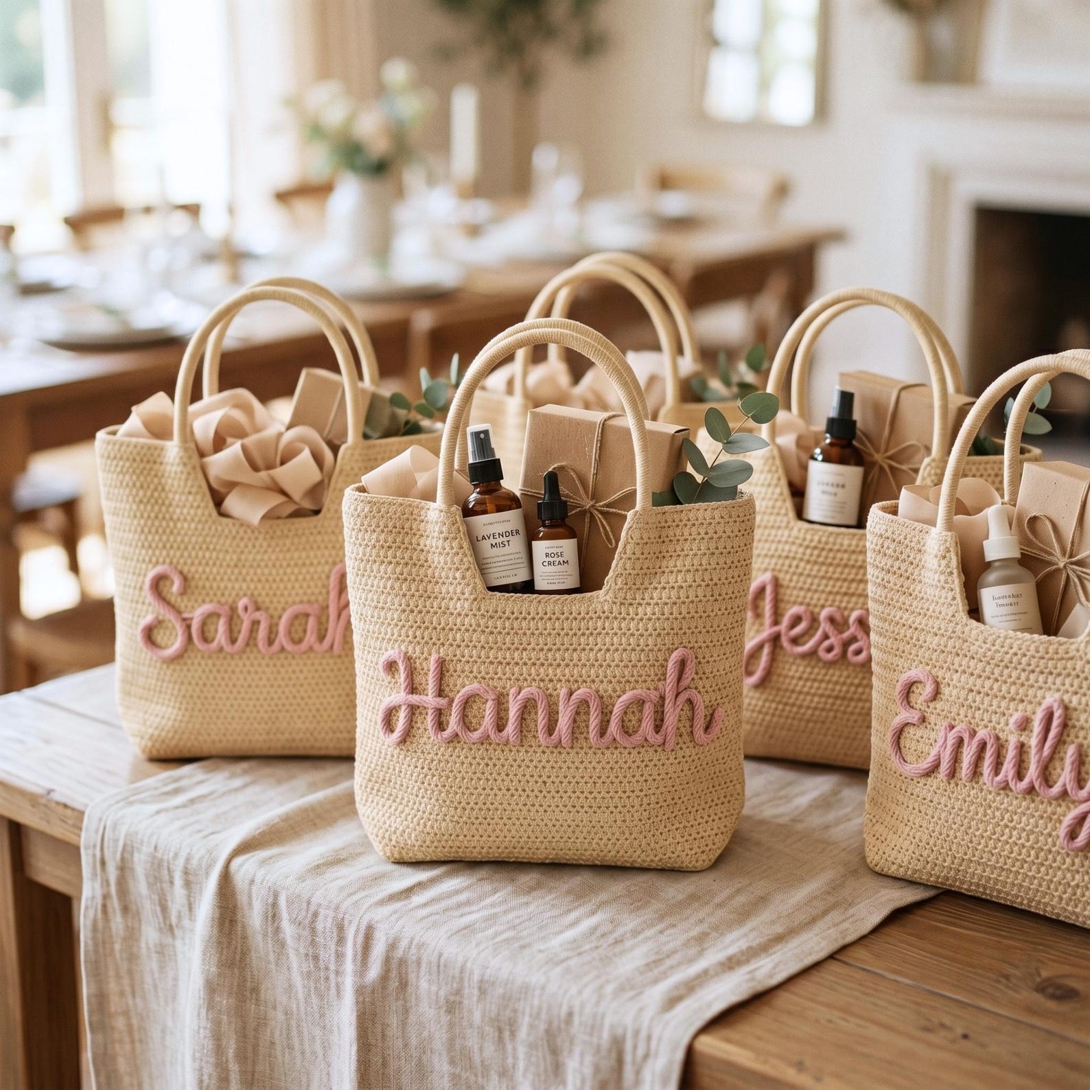 Beach Bag Straw - パーソナライズされたカスタムトートバッグ、ブライズメイドギフト、独身最後のパーティーの記念品、ビーチトートバッグ、卒業祝い、彼女へのユニークなギフト