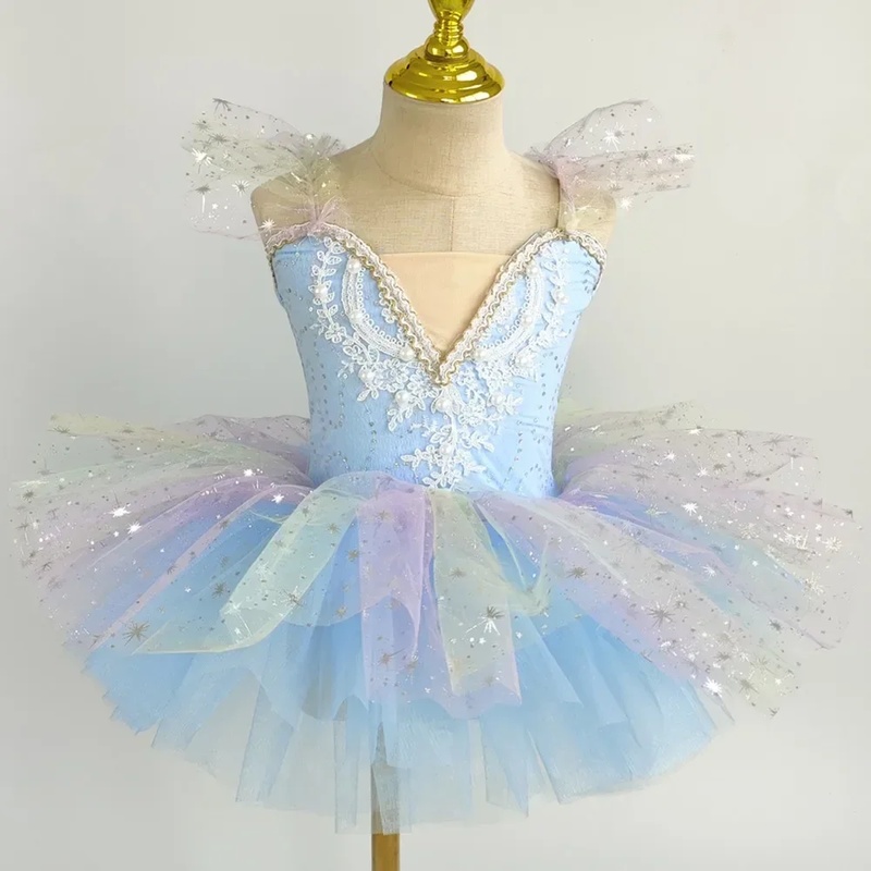 Summer Clothing New Look - ♥ 2026 新しいレンズデイドレスガールバレエダンス衣装スパンコール服夏のチュチュドレスパーティーピンク衣装 Vestidos ★ mを見てください