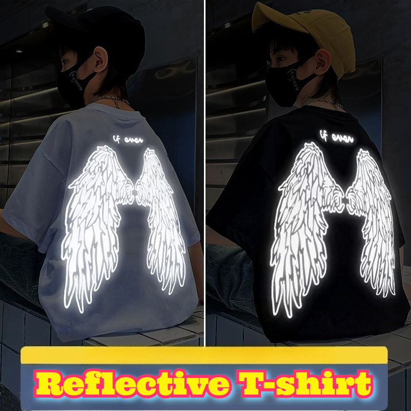 Summer Clothing For Teen Girls - 若者反射翼 Tシャツ綿半袖 Tシャツルーズフィット夏トップティーンボーイズガールズカジュアルストリートファッション衣類