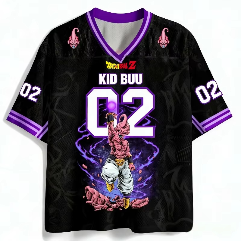Summer Clothing Aesthetic - 2026年夏 ドラゴンボール キッド・ブウ 3DプリントTシャツ ユニセックス オーバーサイズ