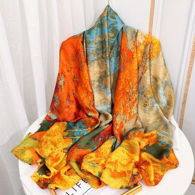 Summer Clothing Hijab - ファッション 180 × 90 センチメートルサテンシルクスカーフ女性の高級大型ショールラップイスラム教徒ヒジャーブヘッドバンドビーチストール女性バンダナスカーフターバン