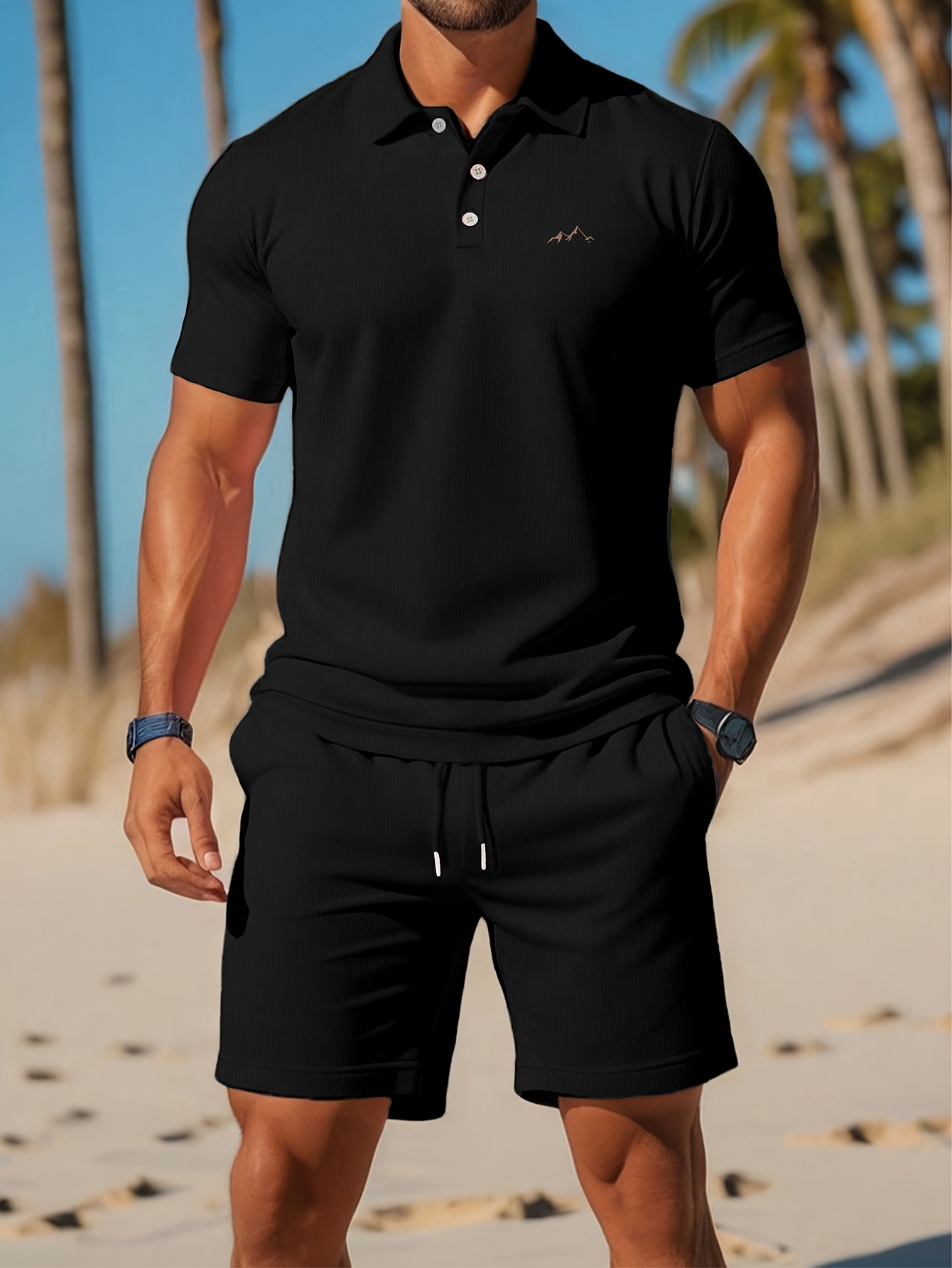 Summer Clothing Shops - 2026年夏メンズポロセット - 3Dプリント柄 - 通気性抜群 軽量
