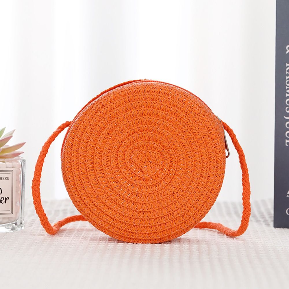 Beach Bag Straw - ファッションストローバッグシェル型手作り夏ビーチバッグストローハンドバッグ子供用
