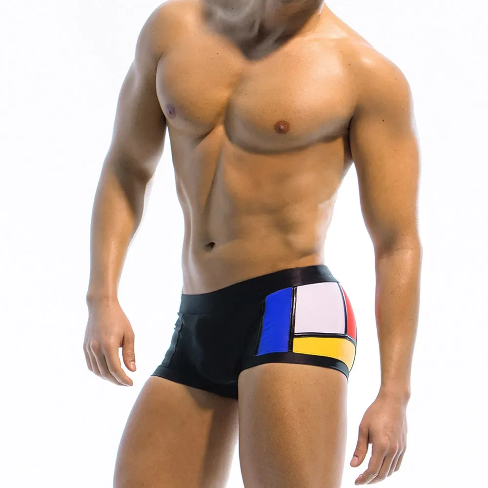 Board Short Surf - メンズカラーブロックサーフショーツパンツ、水着、水着、ボクサー水着、ブリーフ、スクエアレッグ水着、ボードショーツ、パンツ