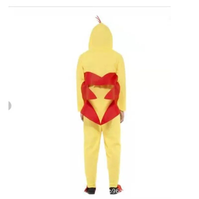 Romper Playsuit Women - ハロウィンオンドリコスチューム男性女性面白い動物コスプレ衣装鶏大人スーツコメディステージパフォーマンス鳥ロールプレイパーティー