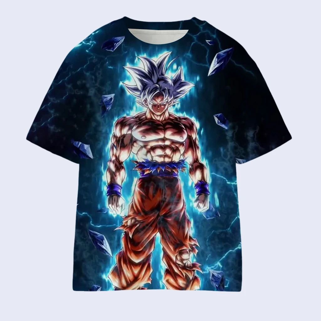 Summer Clothing Must Haves - 2026 クラシックアニメドラゴンボールキャラクター3DプリントTシャツ Y2Kスタイル ユニセックス＆子供用レイヤード レイヤードスタイル 夏秋の必需品