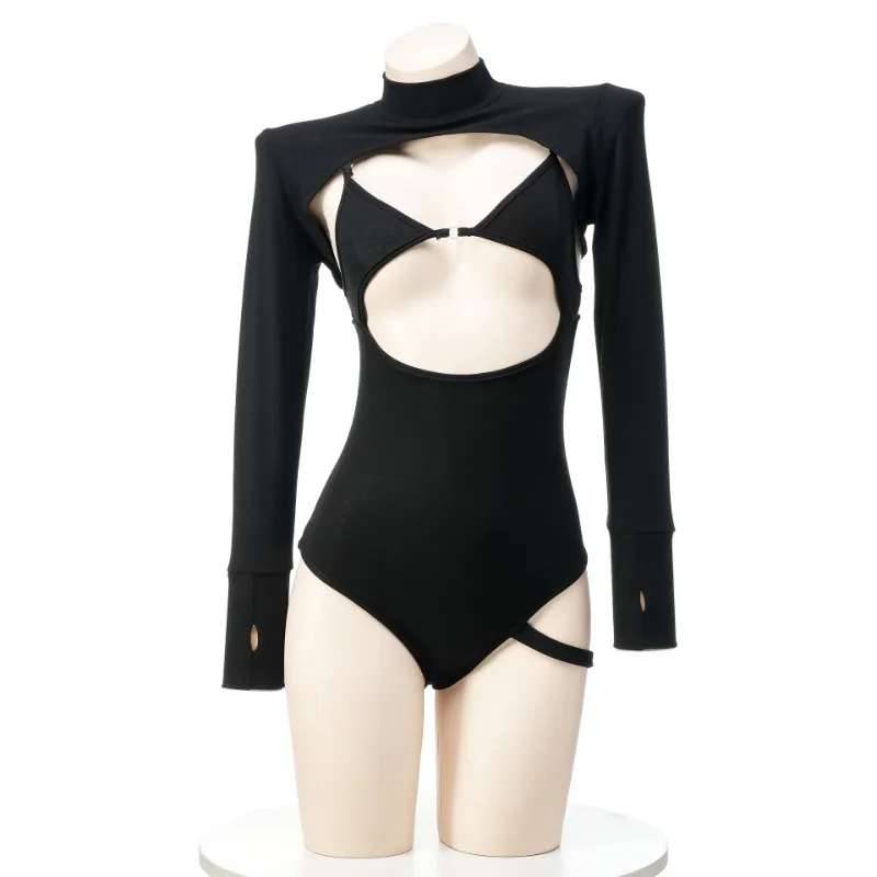 アニメゴシック中空アウトノースリーブタンクトップボディスーツ - Romper Playsuit Women のレビューと価格