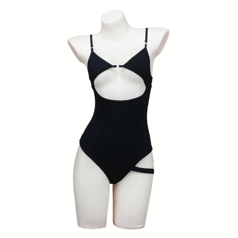 アニメゴシック中空アウトノースリーブタンクトップボディスーツ - Romper Playsuit Women のレビューと価格