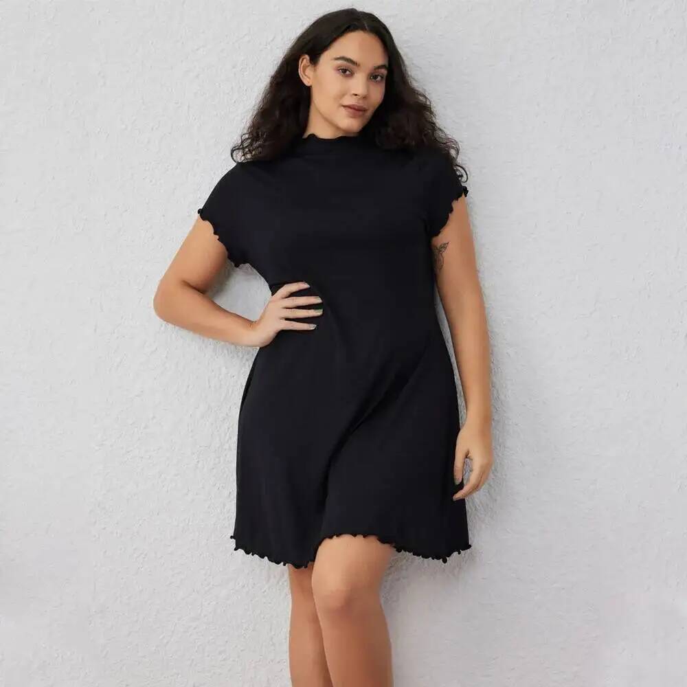 新しい婦人服シンプルでエレガントな半袖ニット長袖ドレスはスリ - Summer Clothing New Look のレビューと価格