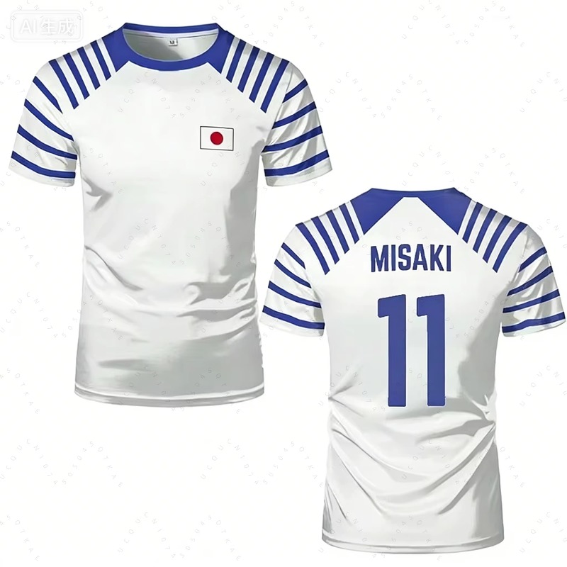 2026 ホットキャプテン翼アニメ男性女性 Tシャツ日本国旗 - Summer Clothing Japan のレビューと価格