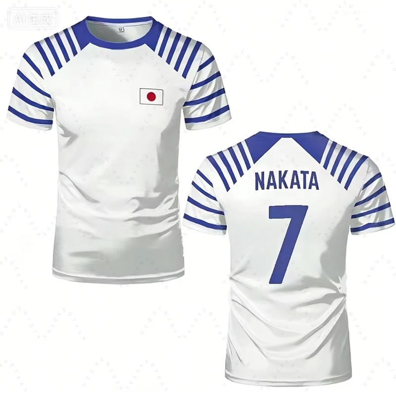 2026 ホットキャプテン翼アニメ男性女性 Tシャツ日本国旗 - Summer Clothing Japan のレビューと価格
