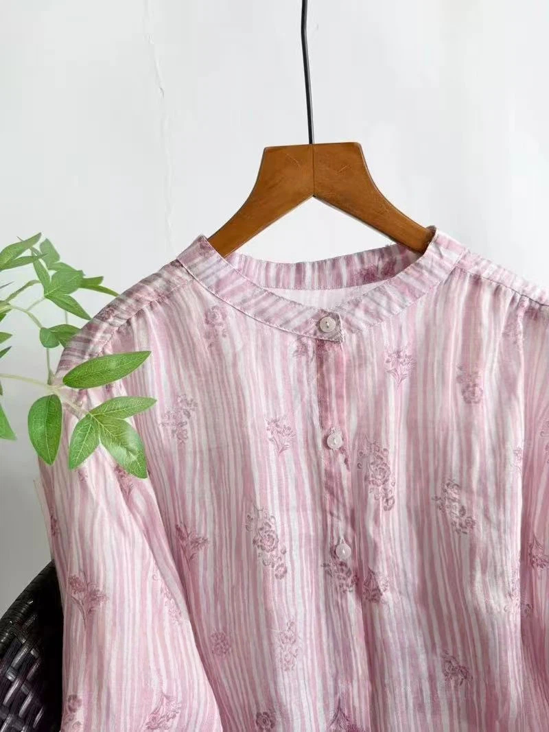 女性のオリジナル高級ブランド服 100% ラミーリネンシャツ - Summer Clothing Japan のレビューと価格