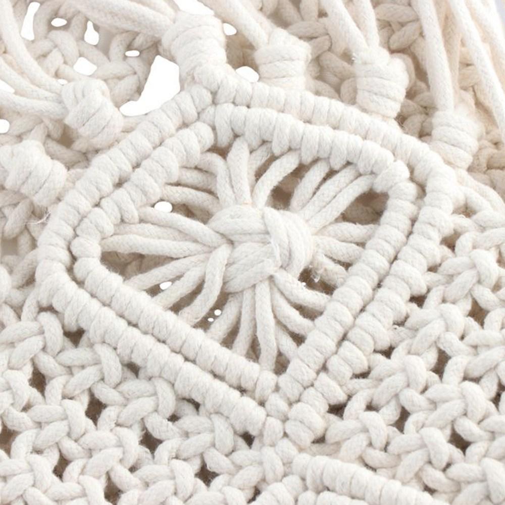 レトロエスニックスタイル織りわらバッグソリッドカラーボヘミア - Beach Bag Straw のレビューと価格