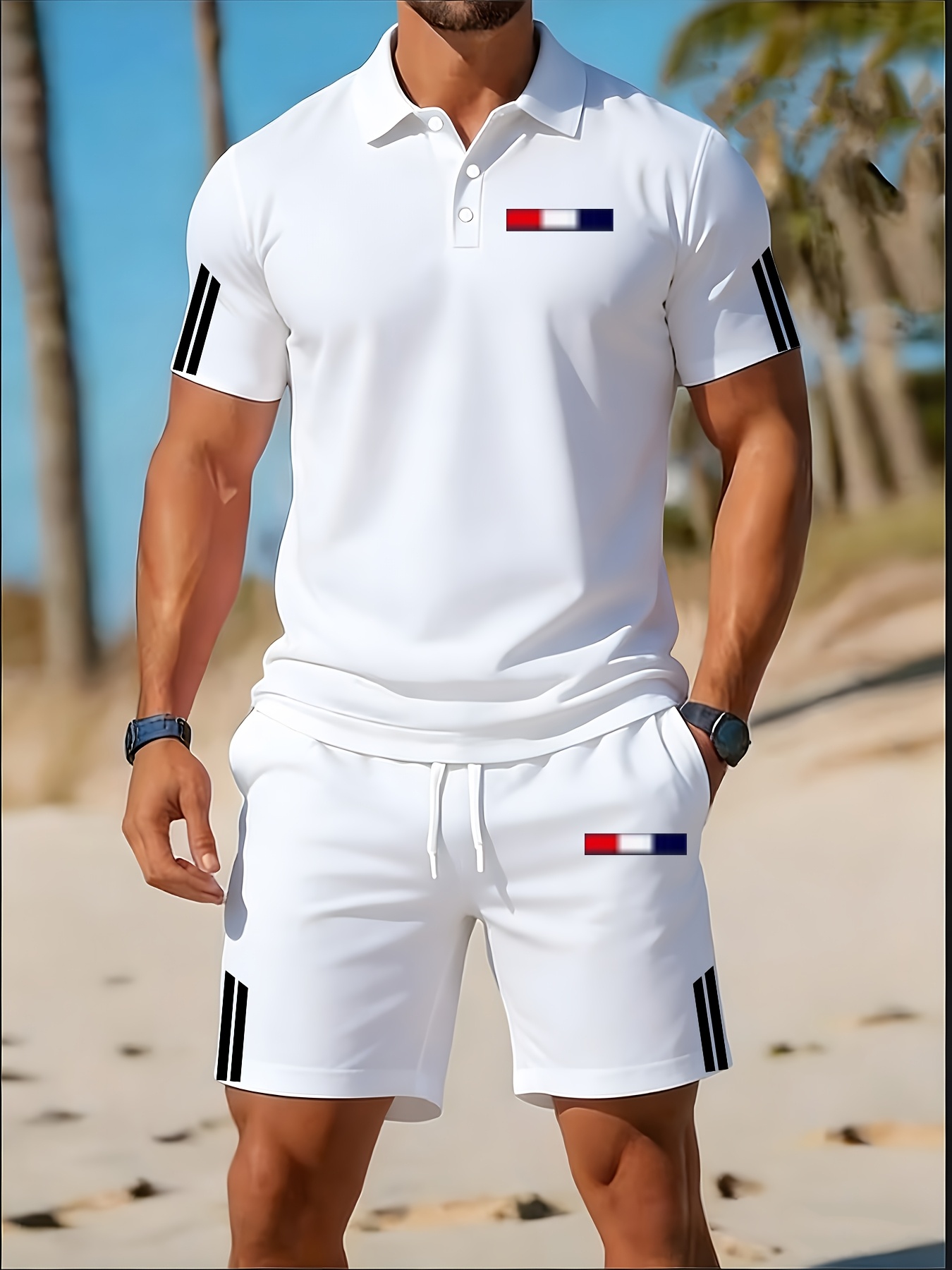 2026年夏メンズポロシャツセット - 3Dプリントデザイン - Summer Clothing Shops のレビューと価格