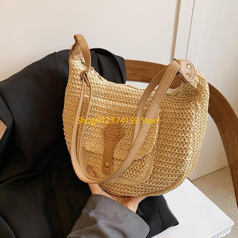 G5AE 女性わらビーチバッグシンプルなクロスボディバッグ織 - Beach Bag Straw のレビューと価格