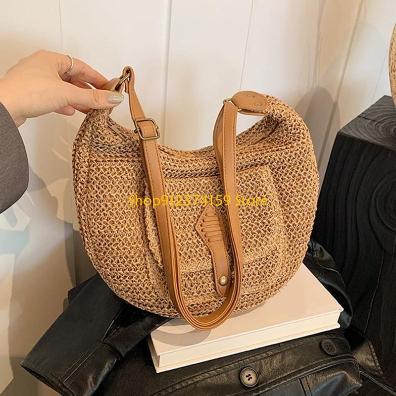 G5AE 女性わらビーチバッグシンプルなクロスボディバッグ織 - Beach Bag Straw のレビューと価格
