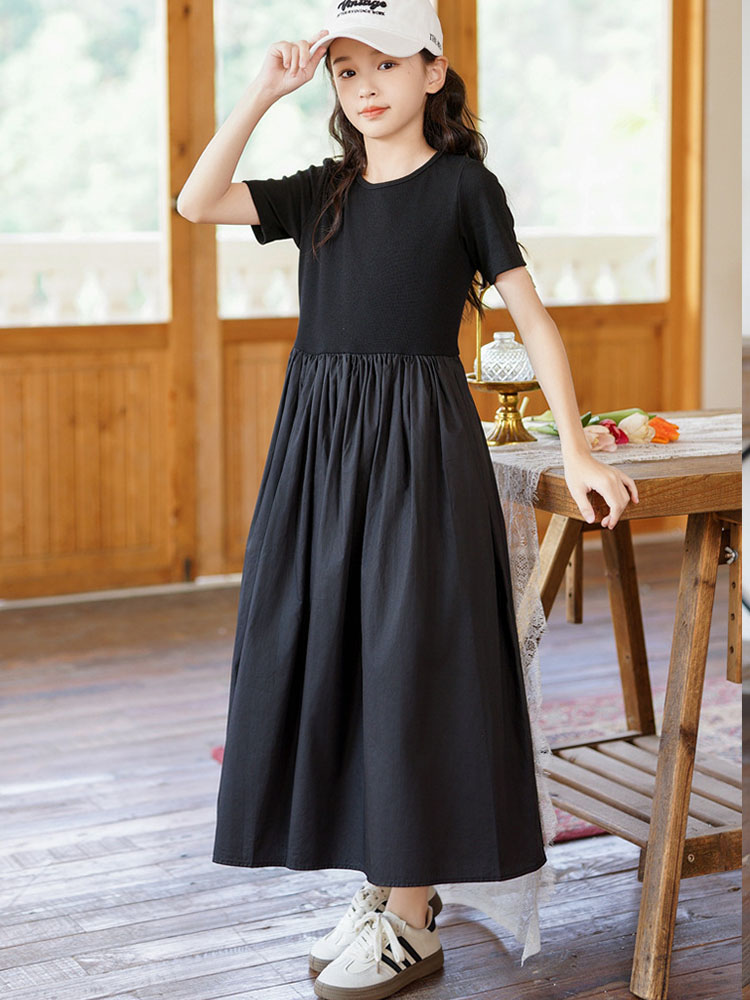 小さな女の子のためのマキシロングドレス,大きな女の子の服,1 - Summer Clothing For Teen Girls のレビューと価格