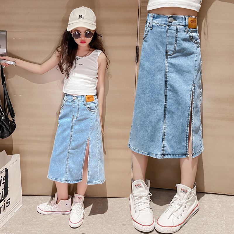 5 6 8 10 12 14 年十代の女の子デニムスカート新 - Summer Clothing For Teen Girls のレビューと価格
