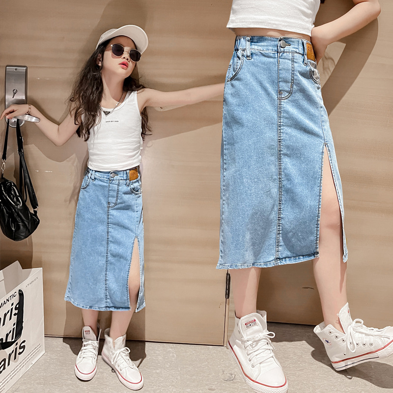 5 6 8 10 12 14 年十代の女の子デニムスカート新 - Summer Clothing For Teen Girls のレビューと価格