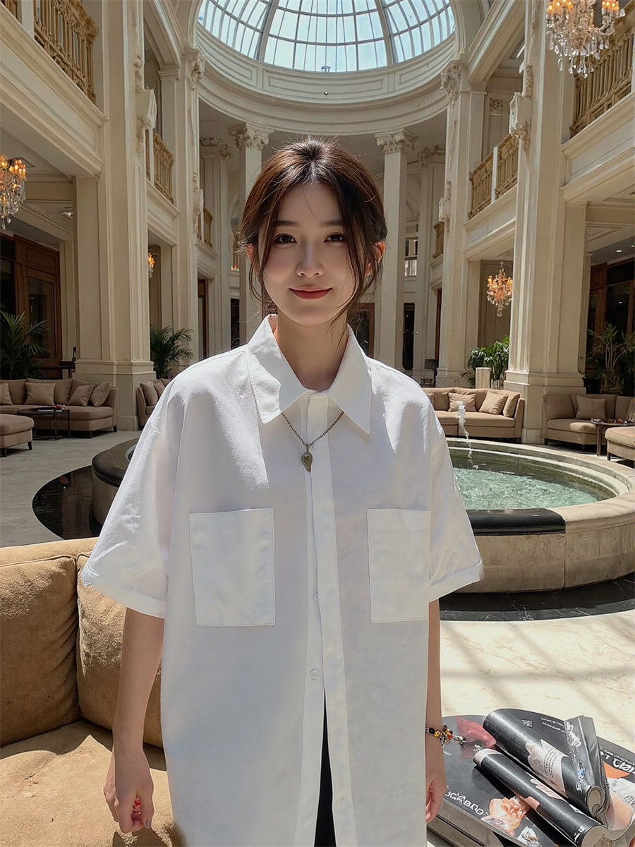 半袖韓国風シャツ レディースブラウス エレガントな婦人服 2 - Summer Clothing Trends 2025 のレビューと価格