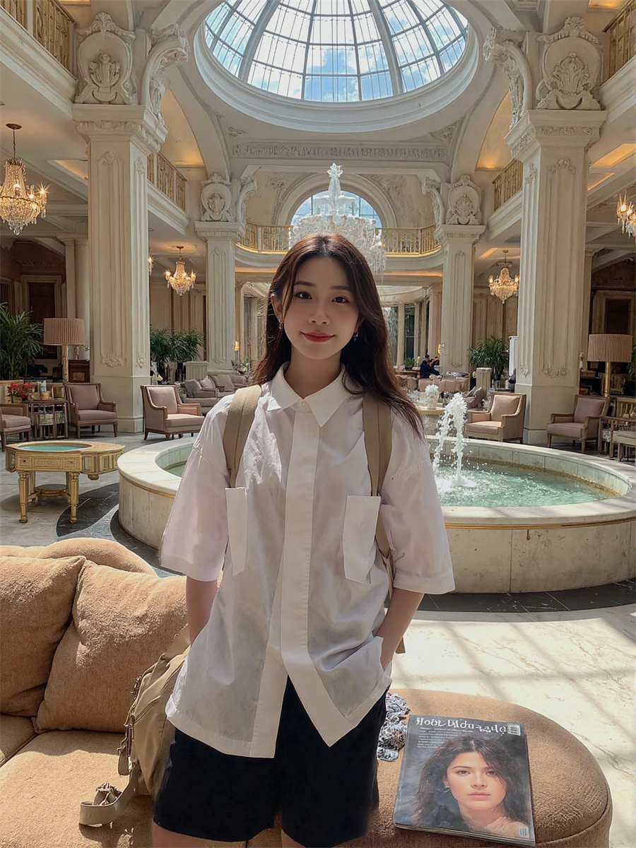 半袖韓国風シャツ レディースブラウス エレガントな婦人服 2 - Summer Clothing Trends 2025 のレビューと価格