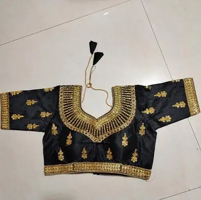 伝統的なインドのサリートップ女性シャツ夏金糸刺繍パキスタン夏 - Summer Clothing India のレビューと価格