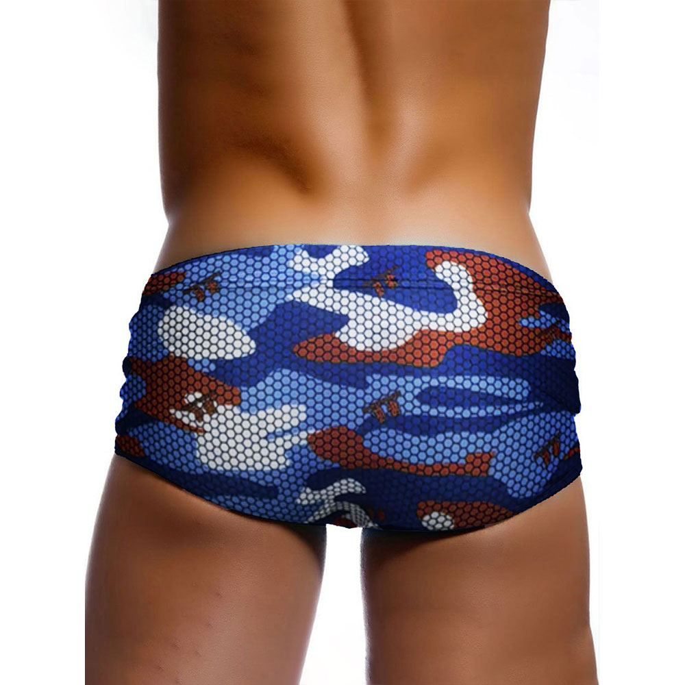 セクシーなメンズ水着迷彩プリント水泳ボクサーブリーフビキニブ - Board Short Surf のレビューと価格