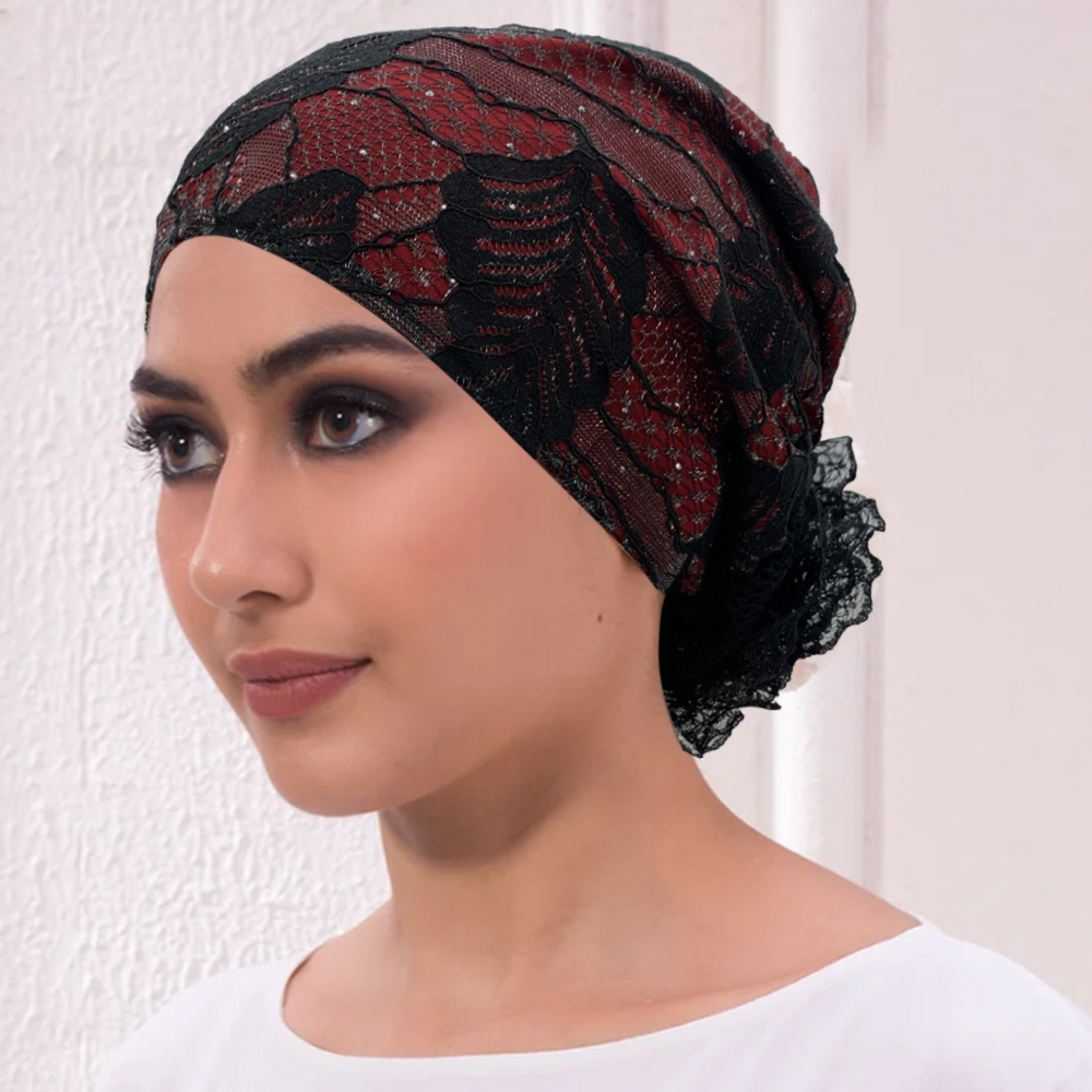 女性用刺繍ターバン,ヘッドラップ,イスラム教徒のボンネット, - Summer Clothing Hijab のレビューと価格
