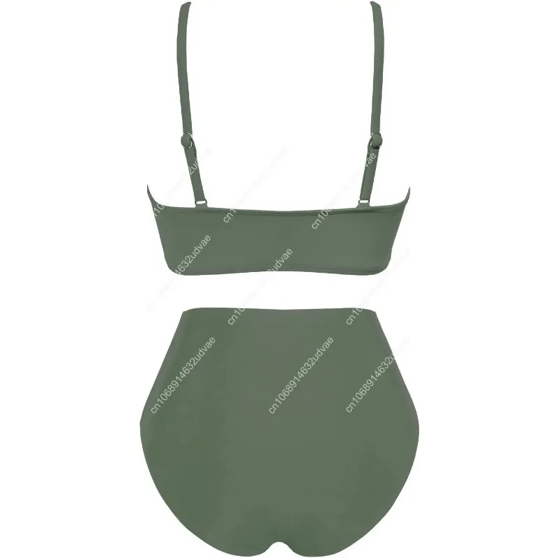 女性用ハイウエストビキニセット プッシュアップツイストフロン - Bikini Set Push Up のレビューと価格