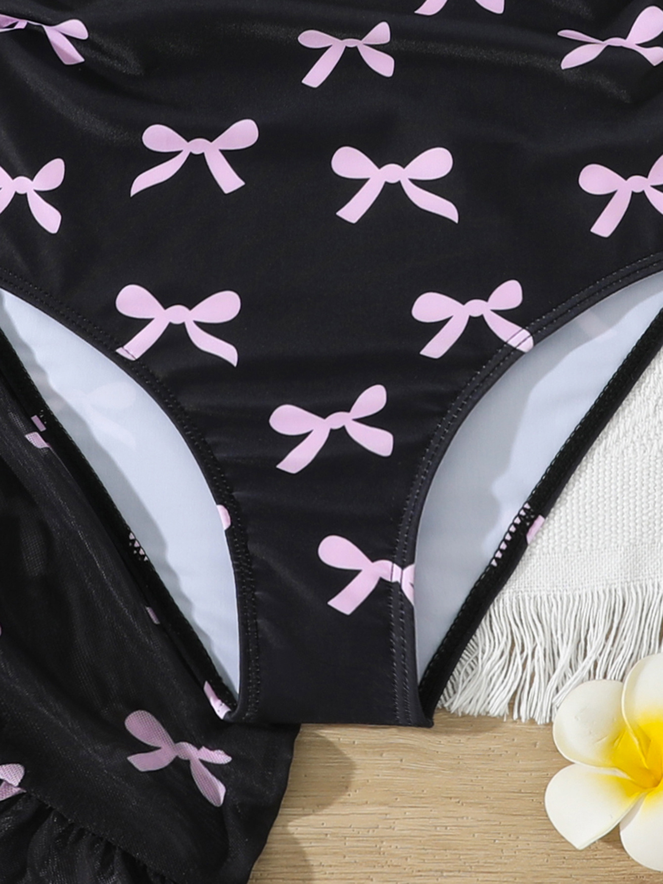 新しい女の子用ブラックカラーワンピース水着、メッシュラップス - Summer Clothing For Teen Girls のレビューと価格