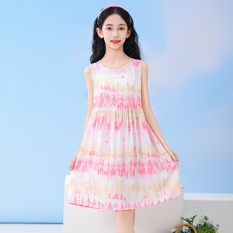夏のノースリーブティーンガールズビーチドレス子供服8歳から1 - Summer Clothing For Teen Girls のレビューと価格