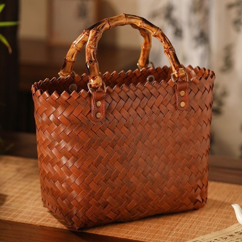 純手作りハンドバッグ 通勤用化粧ポーチ 野菜バスケット ビー - Beach Bag Straw のレビューと価格