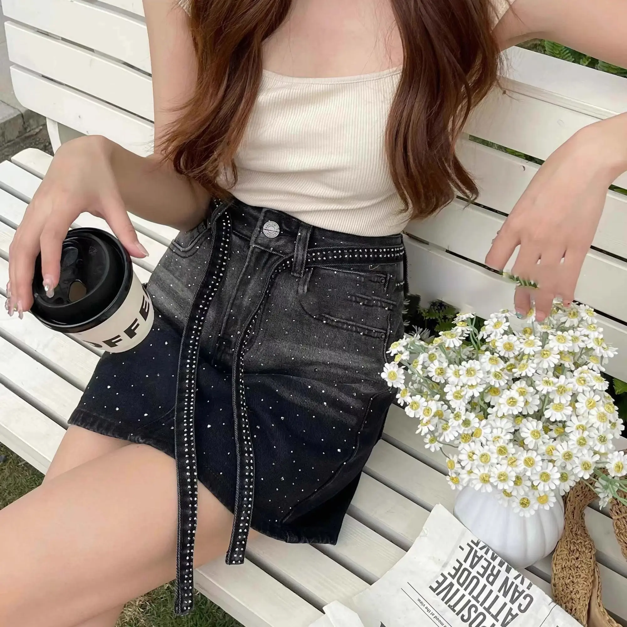 レディースジーンズスカート グラデーション ハイウエスト デ - Summer Clothing Trends 2025 のレビューと価格