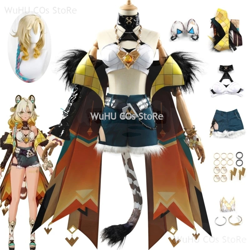 原神インパクトコスプレ衣装 Cos Xilonen ウィッグ - Romper Playsuit Women のレビューと価格
