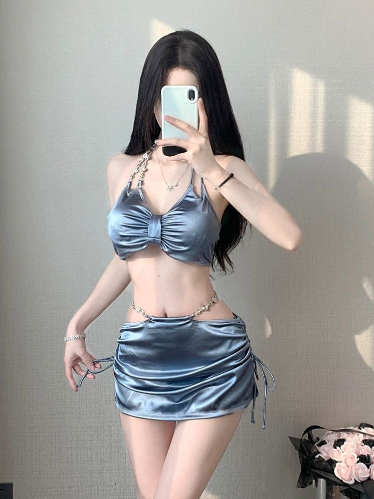 女性のエレガントな薄いストラップビキニセットセクシーなプッシ - Bikini Set Push Up のレビューと価格