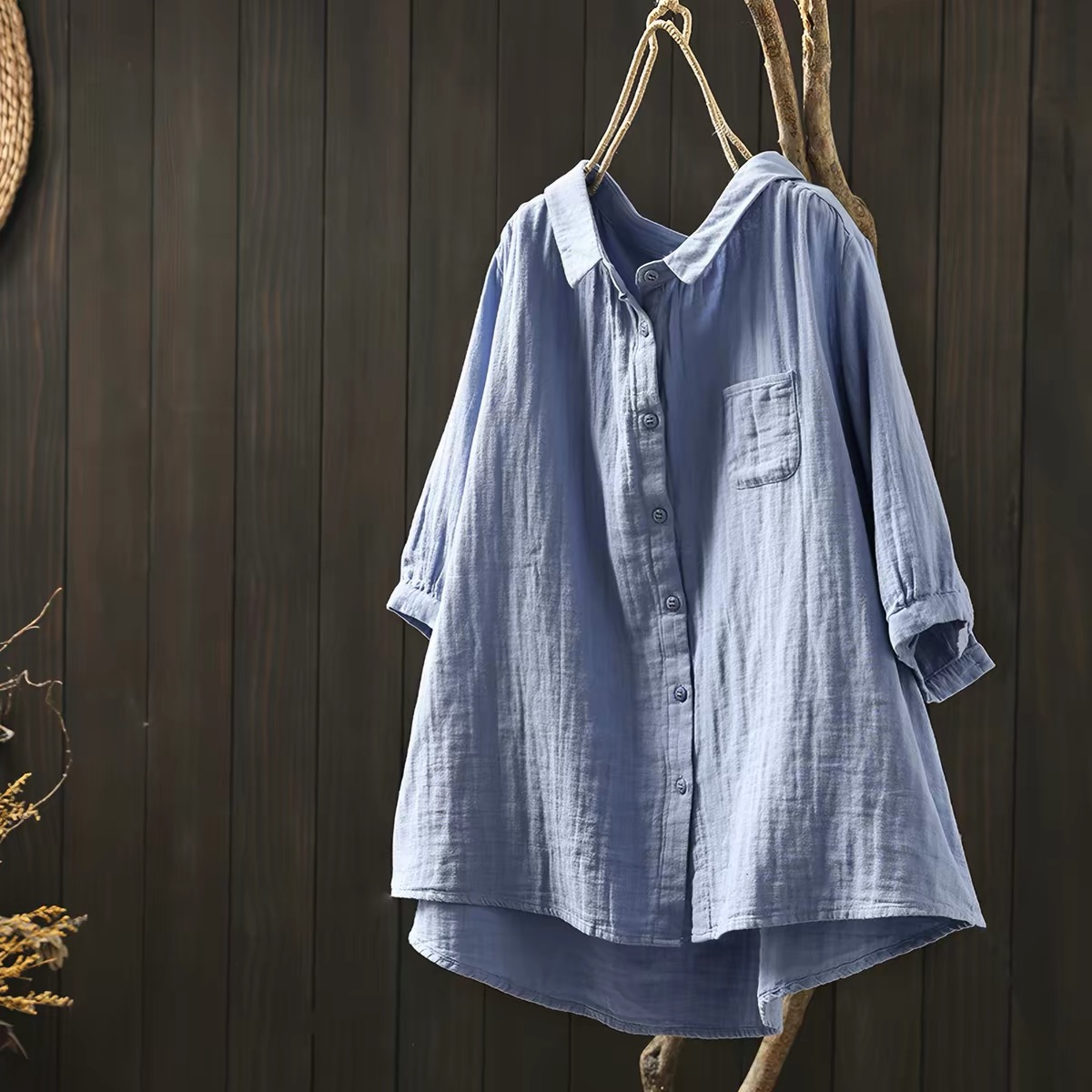 プラスサイズの女性用衣類、和風の綿糸を使用したピンク、ブルー - Summer Clothing Japan のレビューと価格