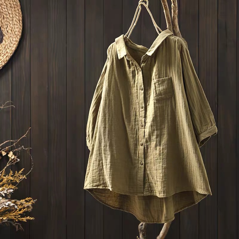 プラスサイズの女性用衣類、和風の綿糸を使用したピンク、ブルー - Summer Clothing Japan のレビューと価格
