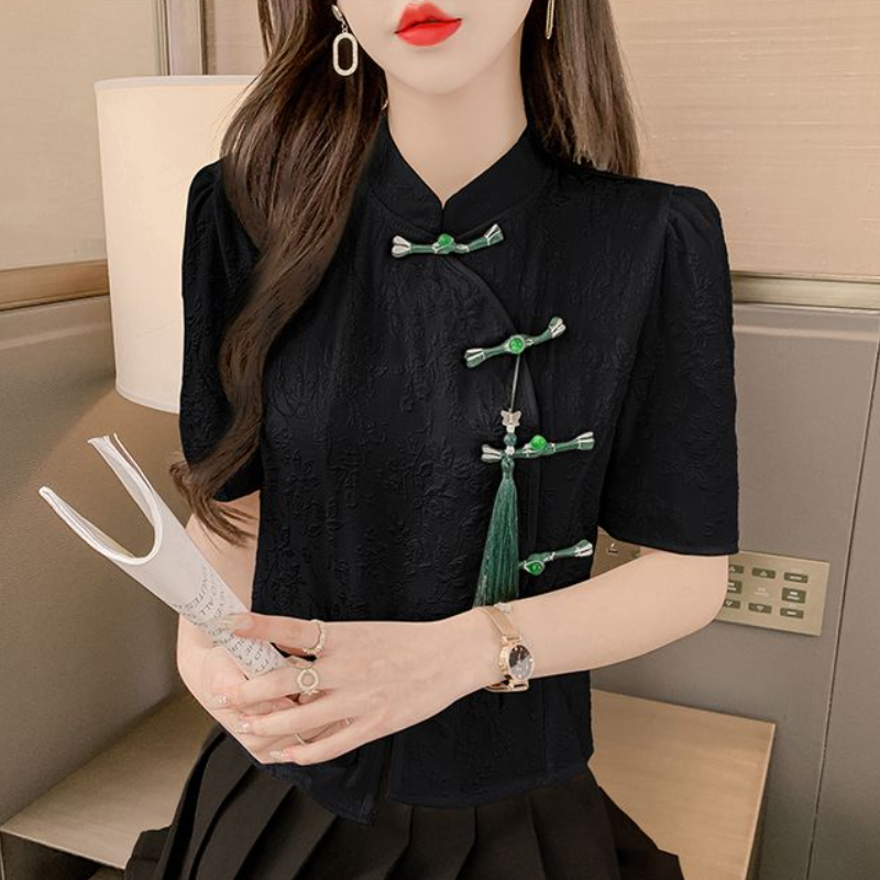 女性のヴィンテージプリントブラウス,エレガントな服,フリンジ - Summer Clothing Aesthetic のレビューと価格