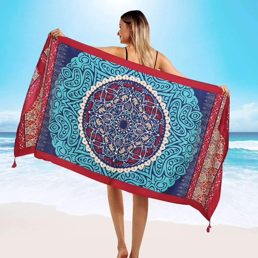 コットンビーチドレス,90x2018 cm,レディースビーチ - Sarong Pareo Wrap のレビューと価格
