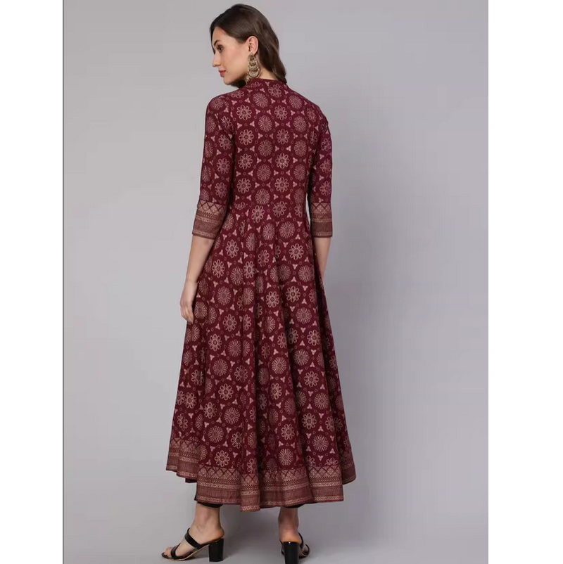 春夏コレクション インド民族風 シルクプリント スタンドカラ - Summer Clothing India のレビューと価格