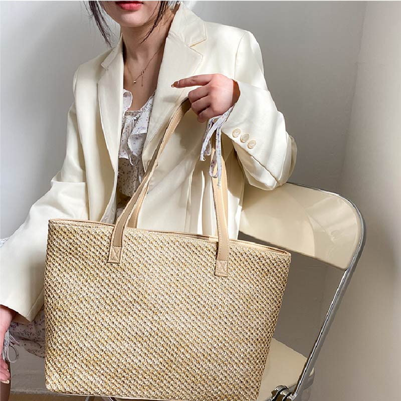 2026 夏ビーチわら女性のバッグ大容量ショッパートート女性 - Beach Bag Straw のレビューと価格