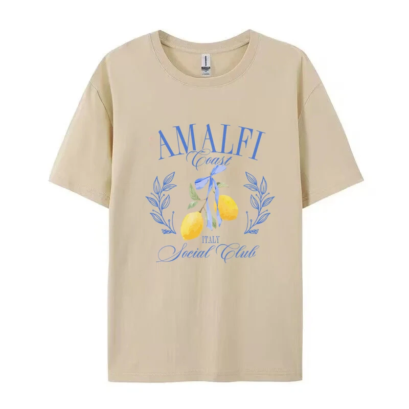 レモンプリント Tシャツ 半袖 クルーネック カジュアルトッ - Summer Clothing Aesthetic のレビューと価格