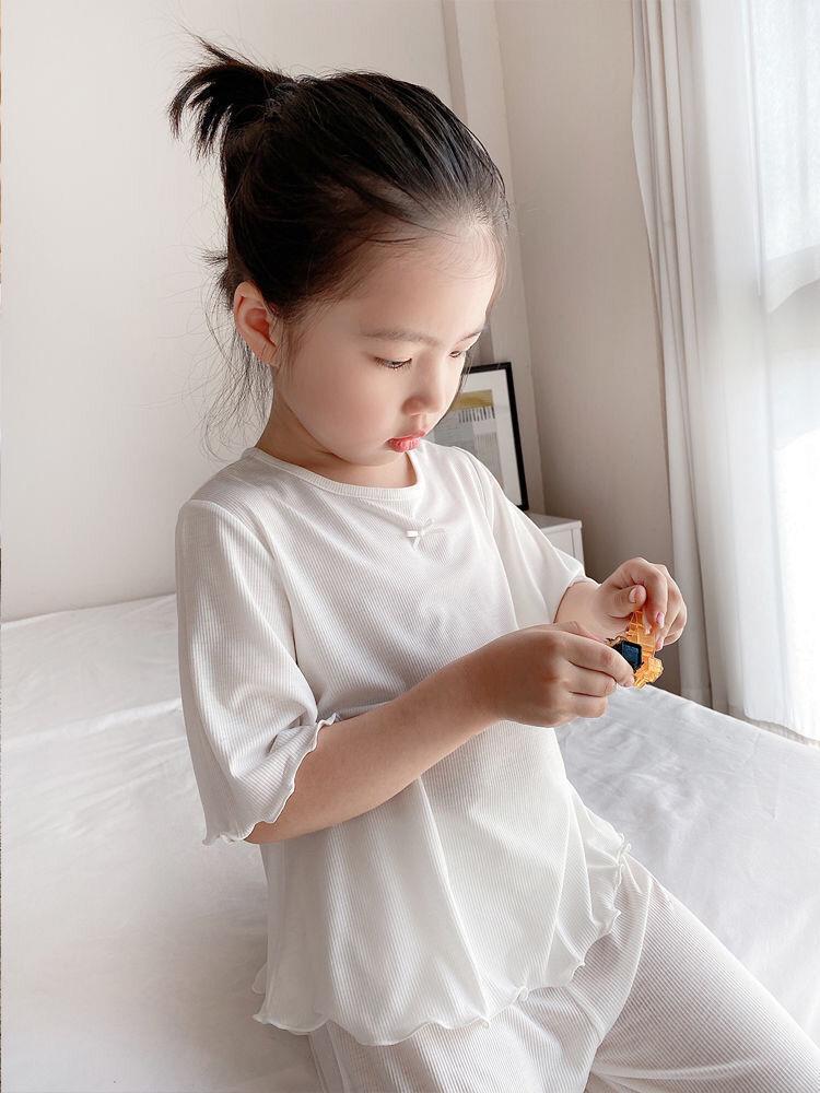 パジャマ子供用ハウスウェアティーンガール服子供用パジャマ部屋 - Summer Clothing For Teen Girls のレビューと価格