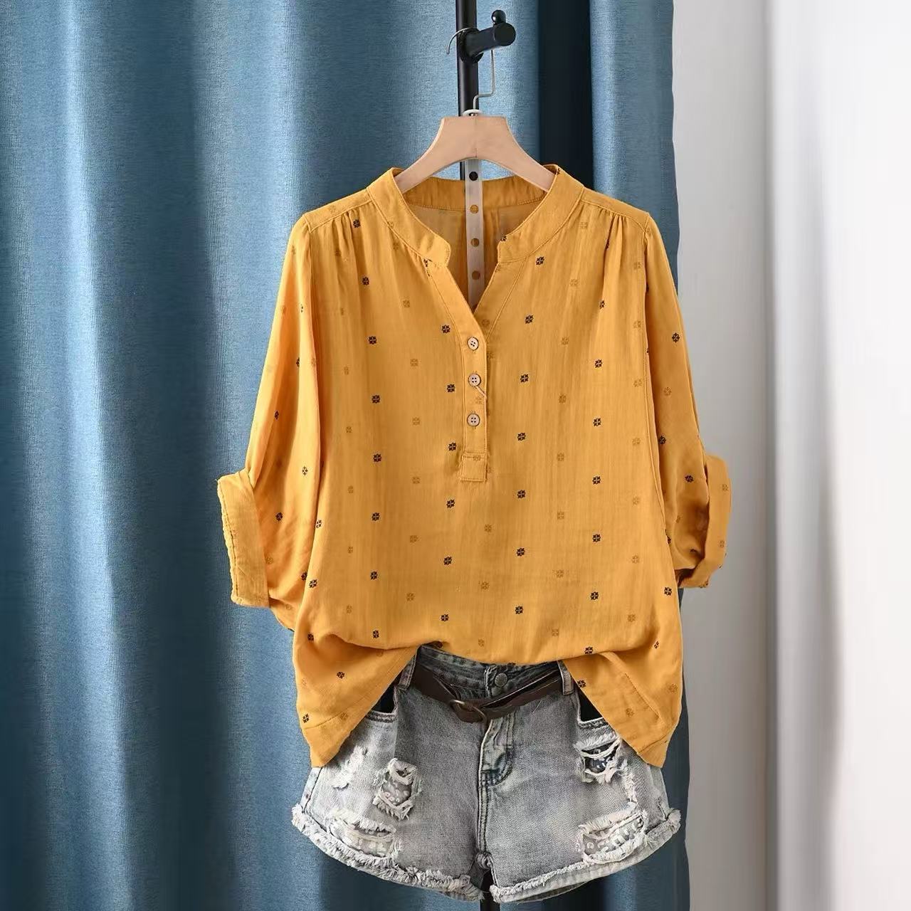2026年女性用ブラウス、日本製綿糸ポルカドットシャツ＆ブラ - Summer Clothing Japan のレビューと価格