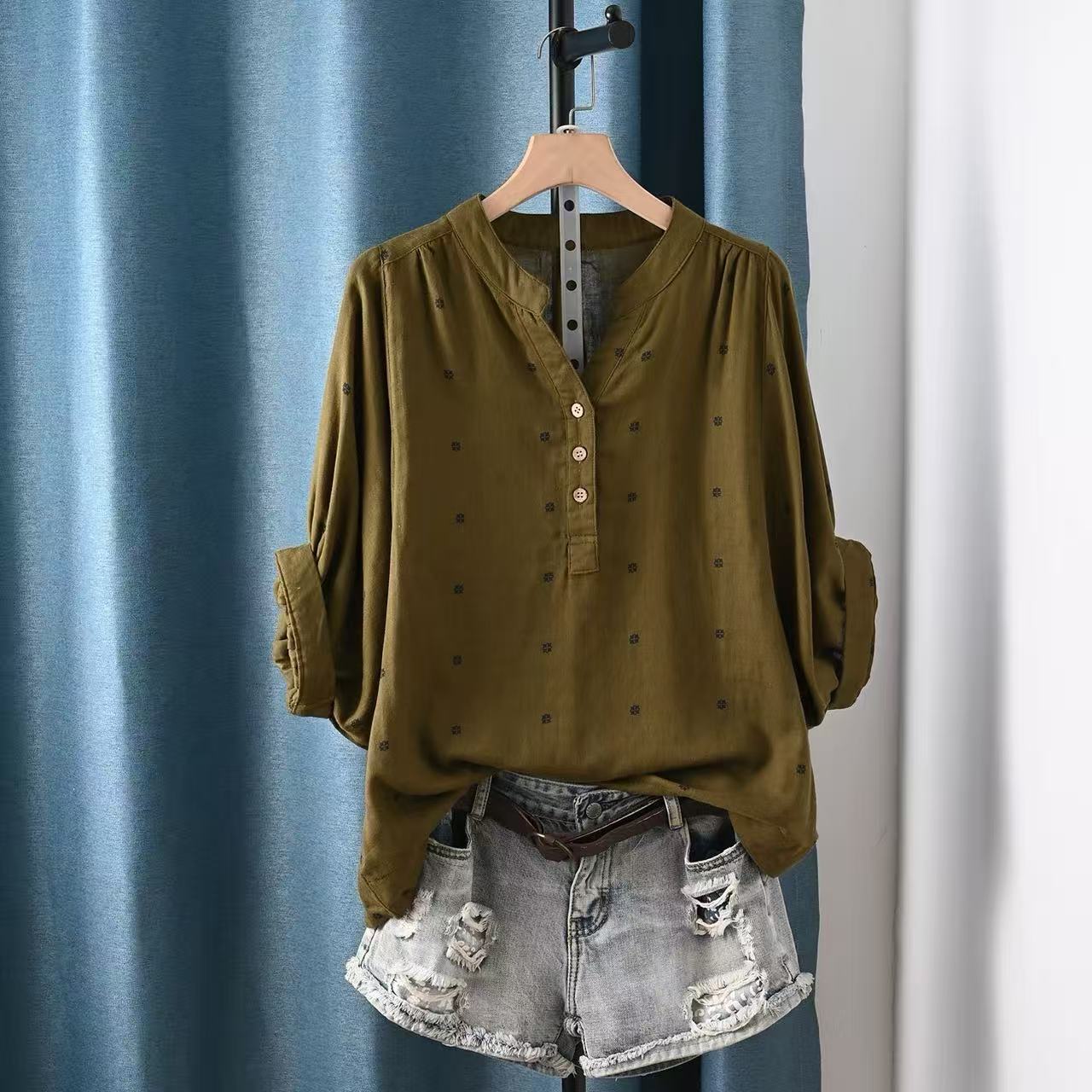 2026年女性用ブラウス、日本製綿糸ポルカドットシャツ＆ブラ - Summer Clothing Japan のレビューと価格