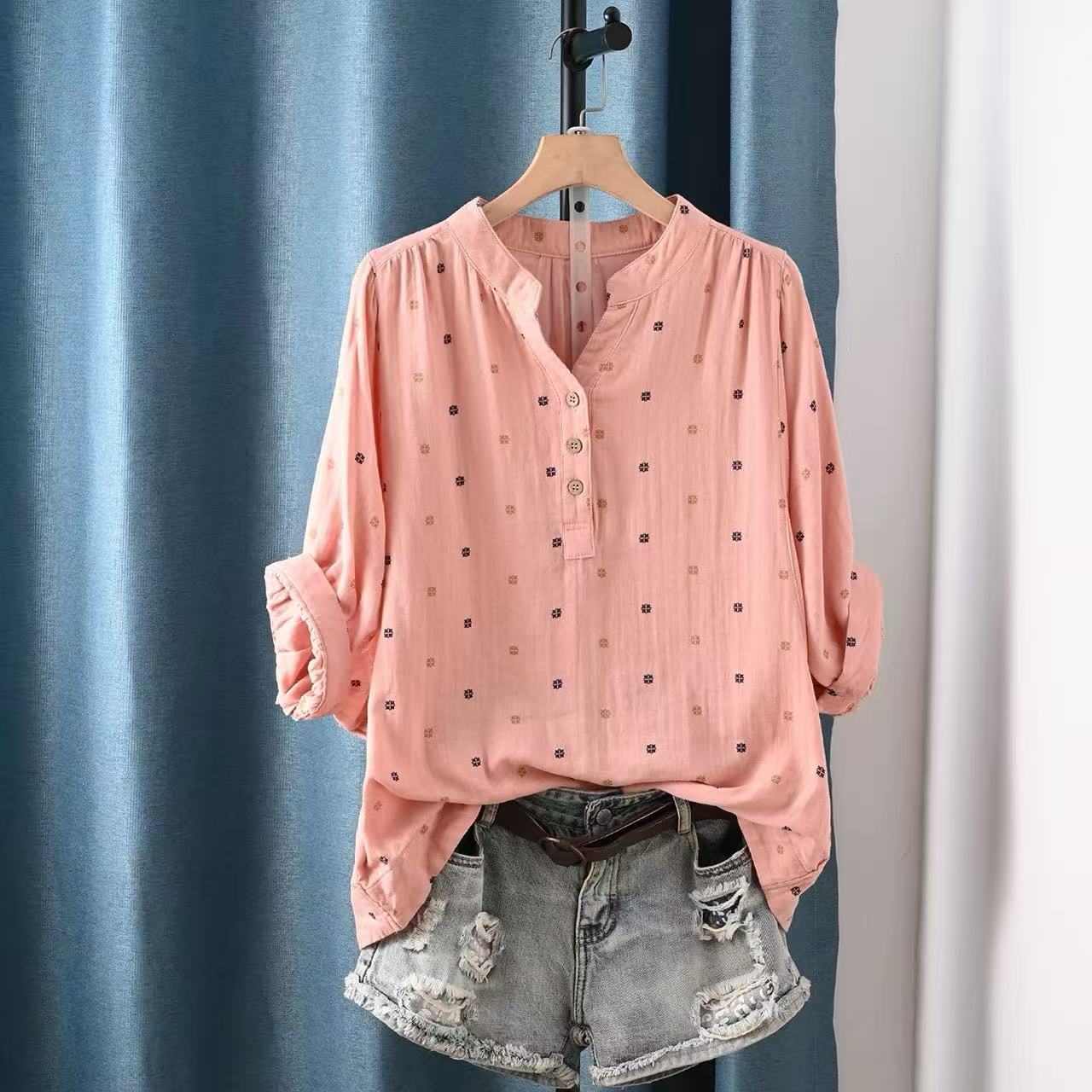 2026年女性用ブラウス、日本製綿糸ポルカドットシャツ＆ブラ - Summer Clothing Japan のレビューと価格