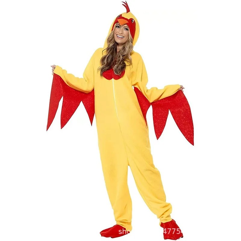 ハロウィンオンドリコスチューム男性女性面白い動物コスプレ衣装 - Romper Playsuit Women のレビューと価格