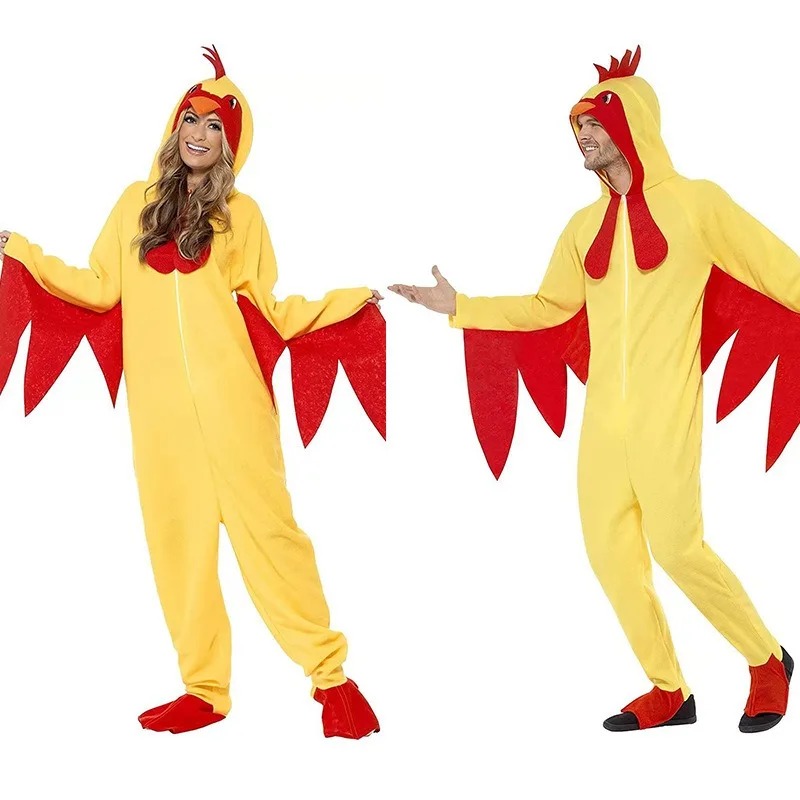 ハロウィンオンドリコスチューム男性女性面白い動物コスプレ衣装 - Romper Playsuit Women のレビューと価格